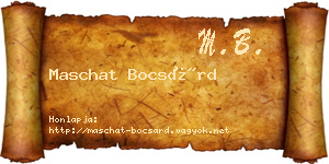 Maschat Bocsárd névjegykártya